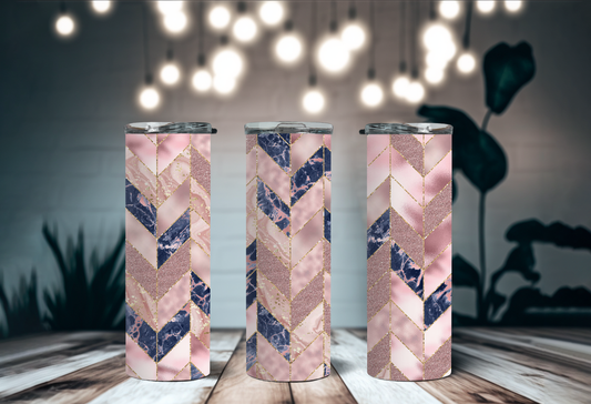 Cute Pink & Purple 20 oz Tumbler